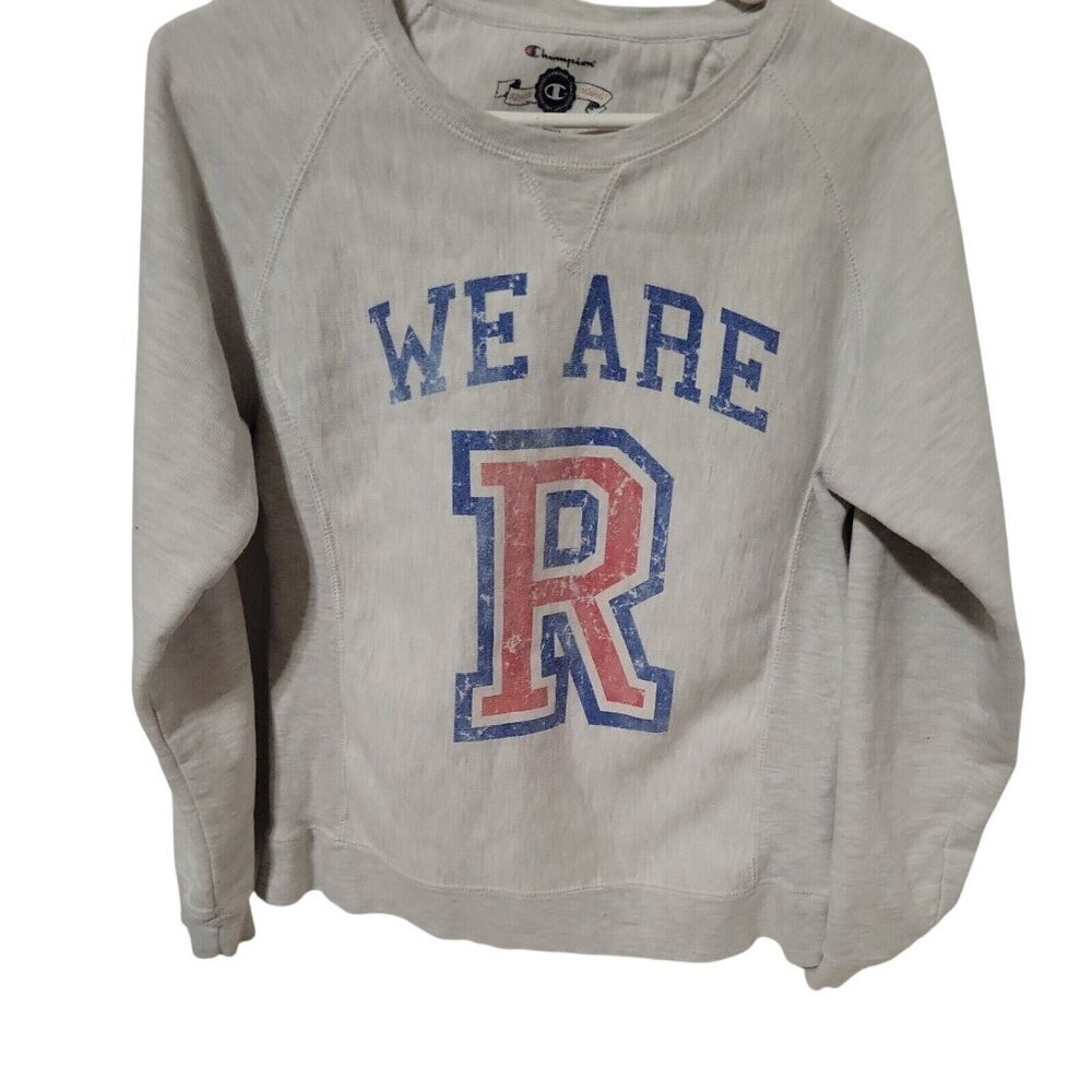 Champion Womens "We Are R" Gray Crewneck Sweatshirt Small
